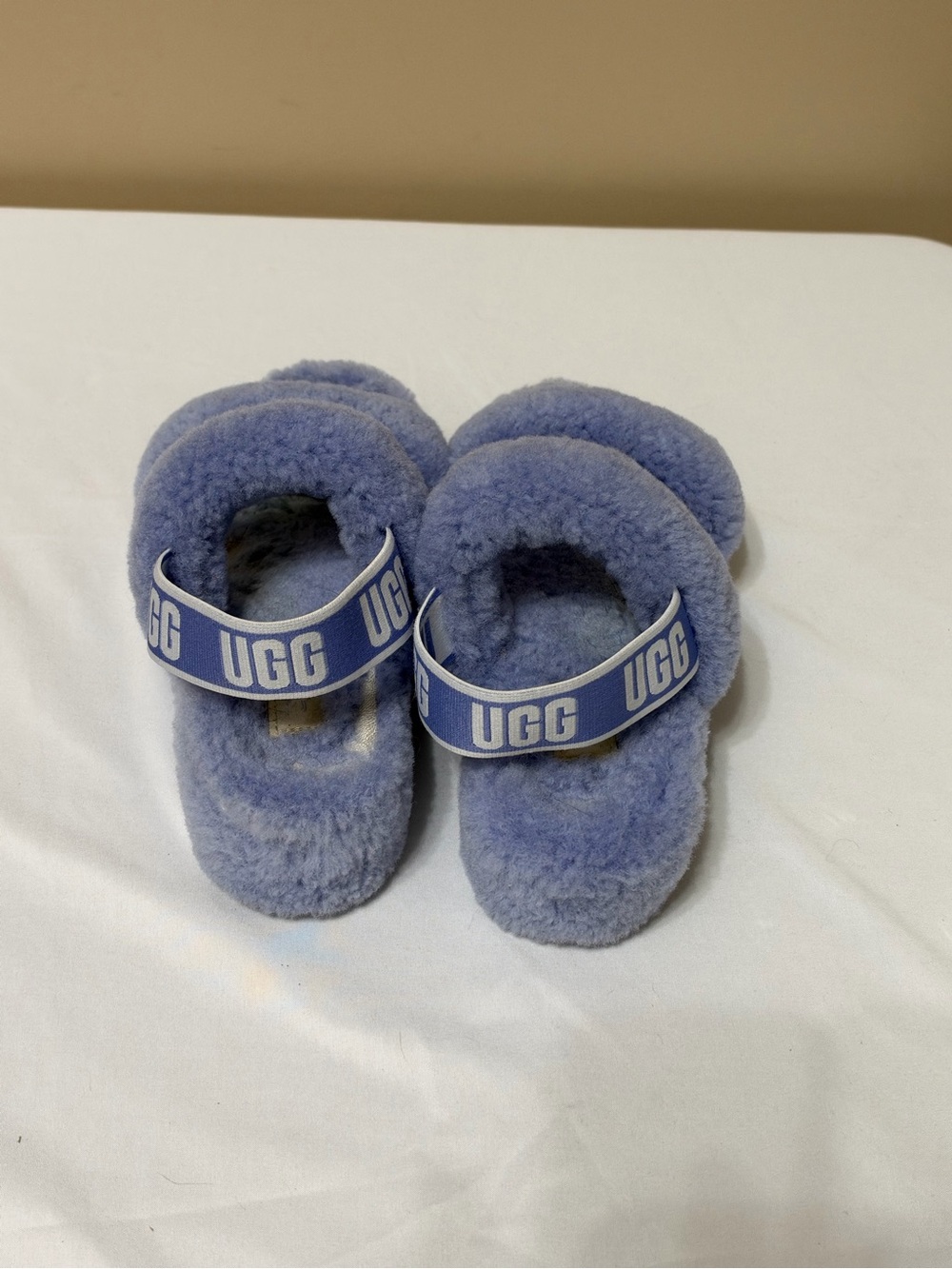 UGG Kids Fluff Double-Band Slide Sandals - Dusty Lavender - Picture 3 of 5